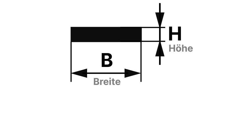 Flachstahl Rechteckquerschnitt - Symbol