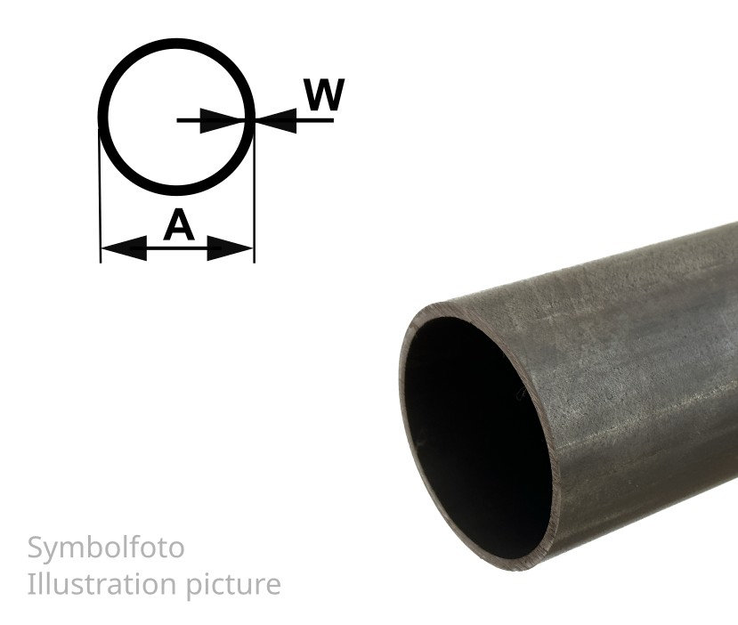 Gewinderohr 13,5x2,35 mm (1/4"), "schwarz", EN10255, S195