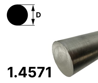 Rundstab 100,0 mm, "gewalzt", EN10060, 1.4571/316Ti