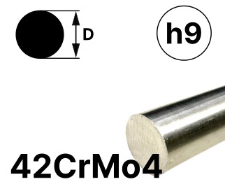Rundstab 10,0 mm, "blank", h9, EN10278, 42CrMoS4+QT+C